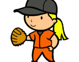 Dibujo Jugadora de béisbol pintado por cele02