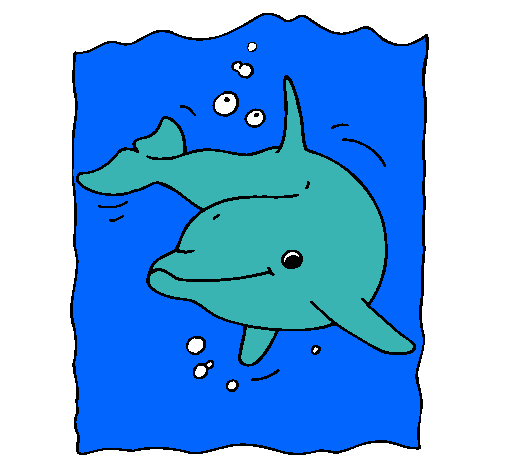 Dibujo Delfín pintado por urielzaid