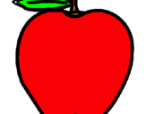 Dibujo manzana pintado por juku