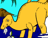 Dibujo Dinosaurio comiendo pintado por urielzaid