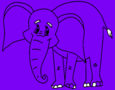 Dibujo Elefante feliz pintado por zxxxxxxxxxxx