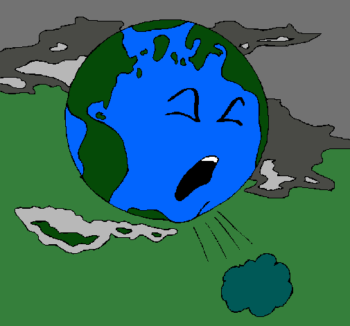 Dibujo Tierra enferma pintado por lizetl
