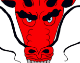 Dibujo Cabeza de dragón pintado por nelidad