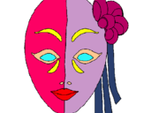 Dibujo Máscara italiana pintado por careta