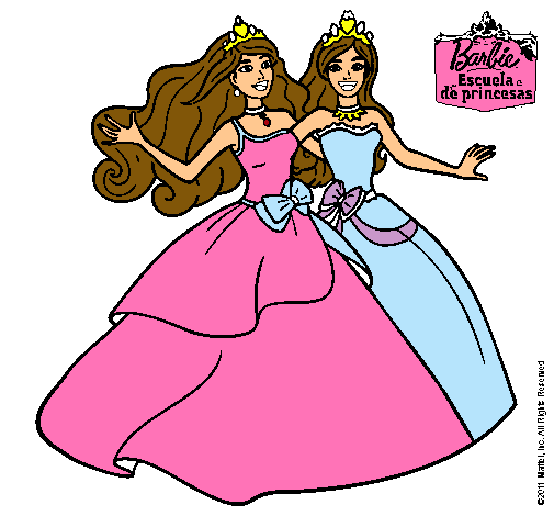 Barbie y su amiga súper felices