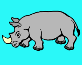 Dibujo Rinoceronte pintado por gaby11