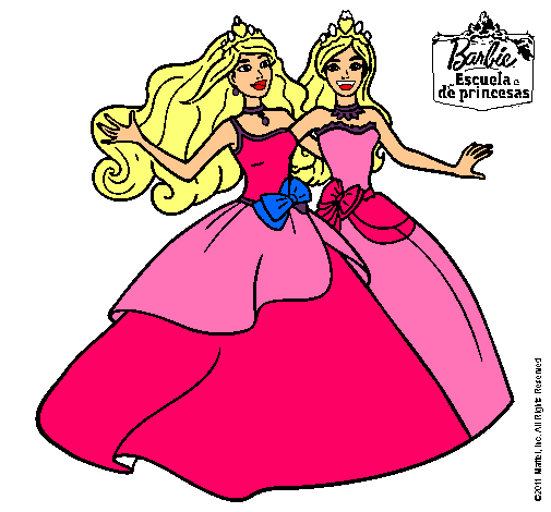 Barbie y su amiga súper felices