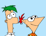 Dibujo Phineas y Ferb pintado por luc10