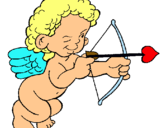 Dibujo Cupido apuntando con la flecha pintado por erqand