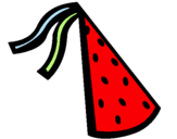 Dibujo Sombrero de cumpleaños pintado por sombrero