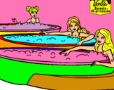 Dibujo Barbie y sus amigas en el jacuzzi pintado por sfhndfa