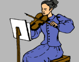 Dibujo Dama violinista pintado por edele