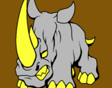 Dibujo Rinoceronte II pintado por gregori