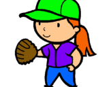 Dibujo Jugadora de béisbol pintado por ftrtfyhyyf