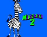 Dibujo Madagascar 2 Marty pintado por leonscotkene