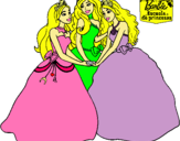 Dibujo Barbie y sus amigas princesas pintado por anachupi