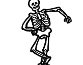 Dibujo Esqueleto contento pintado por   litolin