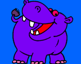 Dibujo Hipopótamo pintado por fernandacora
