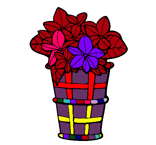 Dibujo Cesta de flores 3 pintado por Tannia21