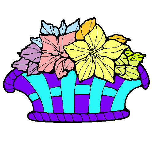 Dibujo Cesta de flores 8 pintado por migl
