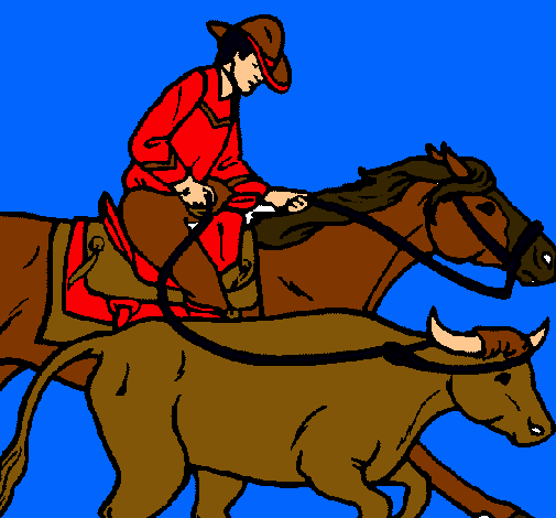 Vaquero y vaca