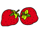 Dibujo fresas pintado por karlacvcr