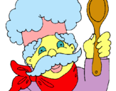 Dibujo Chef con bigote pintado por gael500