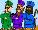Dibujo Los Reyes Magos pintado por amalia