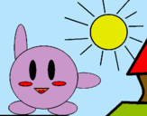 Dibujo Kirby en un día soleado pintado por juliaha31