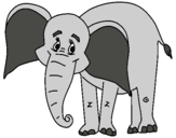 Dibujo Elefante feliz pintado por dsadw