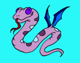 Dibujo Serpiente con alas pintado por yarel