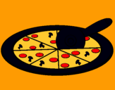 Dibujo Pizza pintado por regtub