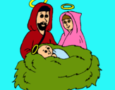 Dibujo Natividad pintado por amalia