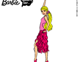 Dibujo Barbie flamenca pintado por lucia123456