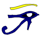 Dibujo Ojo Horus pintado por adis