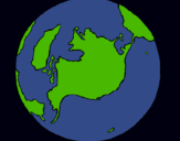 Dibujo Planeta Tierra pintado por IOEL