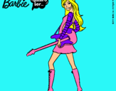 Dibujo Barbie la rockera pintado por clau8dia
