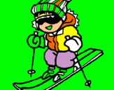 Dibujo Niño esquiando pintado por marcelet