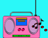 Dibujo Radio cassette 2 pintado por macia