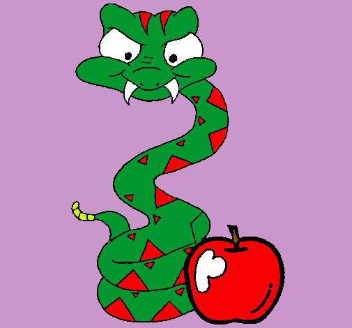 Serpiente y manzana