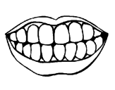 Dibujo Boca y dientes pintado por LUULCUEN