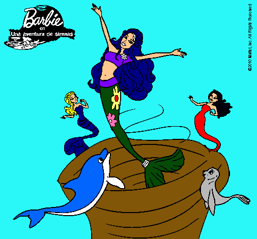 Barbie sirena contenta