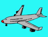 Dibujo Avión de pasajeros pintado por  CHOLOS