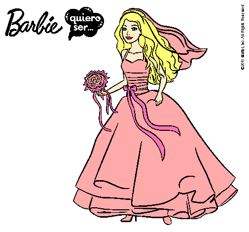 Barbie vestida de novia