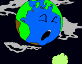 Dibujo Tierra enferma pintado por montoya