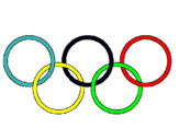Dibujo Anillas de los juegos olimpícos pintado por bumi