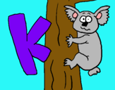 Dibujo Koala pintado por kell