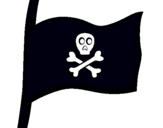 Dibujo Bandera pirata pintado por fdbc