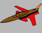 Dibujo Jet pintado por f-16