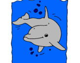 Dibujo Delfín pintado por picudo